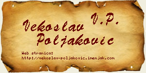 Vekoslav Poljaković vizit kartica